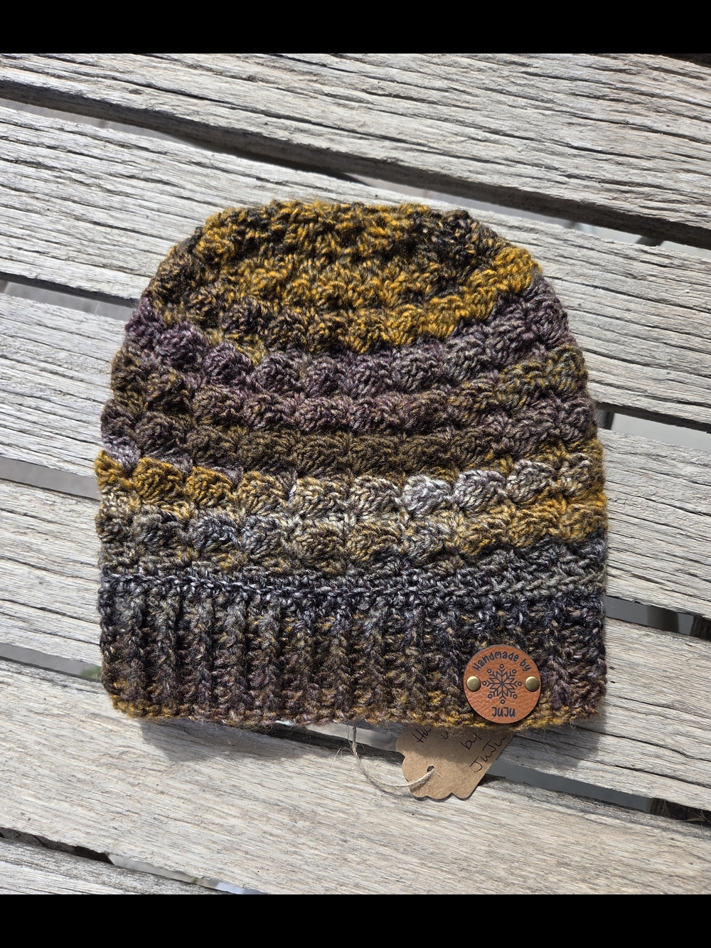 Artisan Handmade Crochet "Morroccan Spice" Unisex Slouchy Beanie Hat